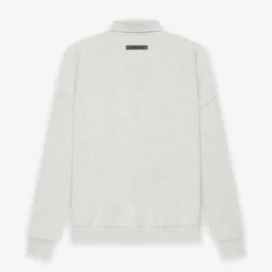 Fear of God ESSENTIALS Long Sleeve Polo Sweatshirt Gray